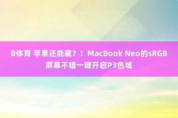 B体育 苹果还能藏？！MacBook Neo的sRGB屏幕不错一键开启P3色域