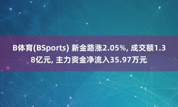 B体育(BSports) 新金路涨2.05%， 成交额1.38亿元， 主力资金净流入35.97万元