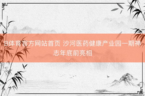 B体育官方网站首页 沙河医药健康产业园一期神志年底前亮相