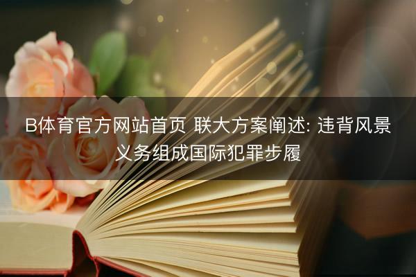 B体育官方网站首页 联大方案阐述: 违背风景义务组成国际犯罪步履