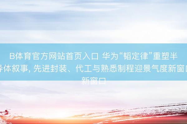 B体育官方网站首页入口 华为“韬定律”重塑半导体叙事， 先进封装、代工与熟悉制程迎景气度新窗口