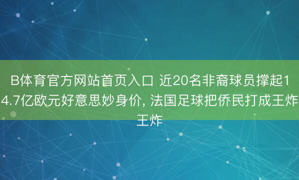 B体育官方网站首页入口 近20名非裔球员撑起14.7亿欧元好意思妙身价， 法国足球把侨民打成王炸